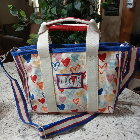 Brighton Red White And You Canvas Tote/ Crossbody - Picture 1 of 7